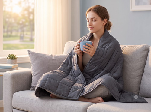 Couverture Lestée Dormia 8kg — Weighted Blanket 15lbs | Gris / Grey